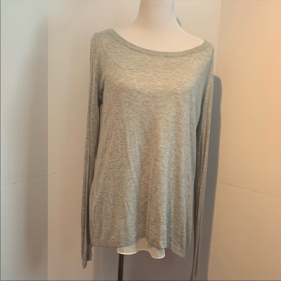 EXPRESS- Light gray  top size large - Picture 4 of 6